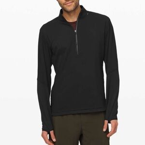 Lululemon Cold Terrain 1/2 Zip Hoodie Black Men's Size Small